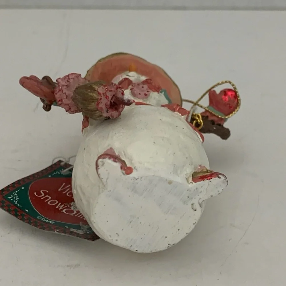 NWT Stylish Snowman Ornament Vintage Cottagecore Charming Holiday Decor Gift
